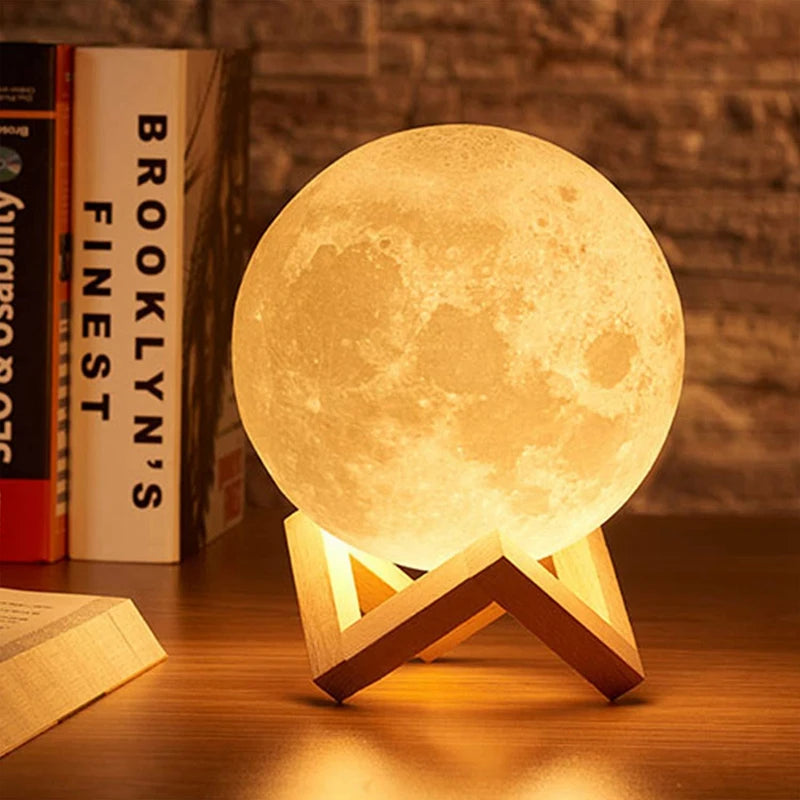 Galaxy Moon Lamp – 3D LED Night Light for Bedroom & Gifts