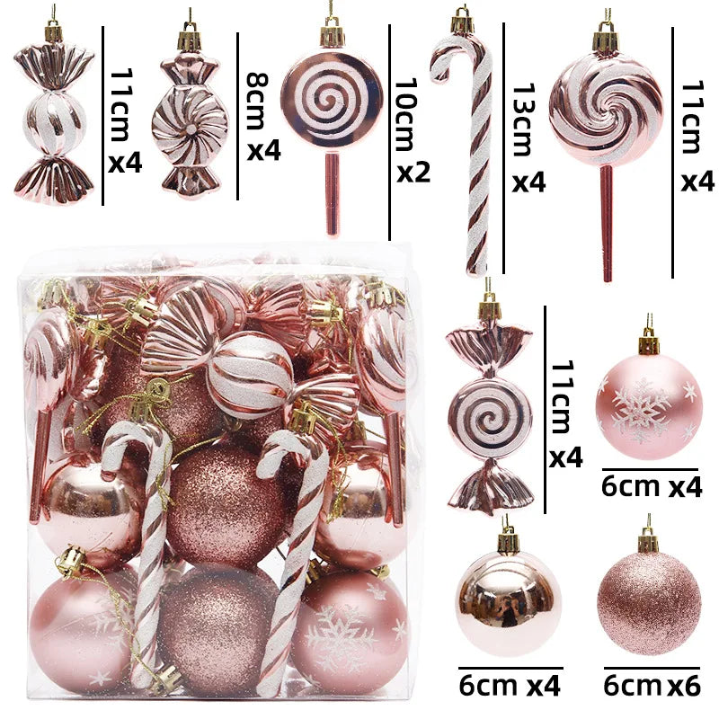 Christmas Ball Ornament Set – 29/36/40pcs Red, Gold & Silver Hanging Tree Decorations (2024 Edition)