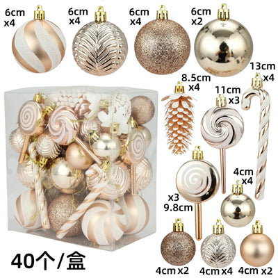 Christmas Ball Ornament Set – 29/36/40pcs Red, Gold & Silver Hanging Tree Decorations (2024 Edition)