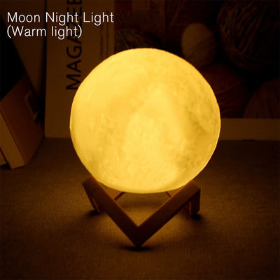 Galaxy Moon Lamp – 3D LED Night Light for Bedroom & Gifts