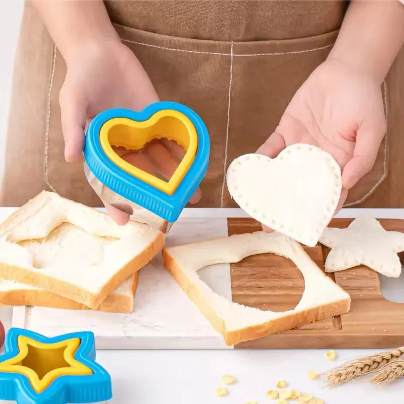 Sandwich Cutter & Sealer Set – Creative Biscuit & Bread Cutting Mold for Home Baking