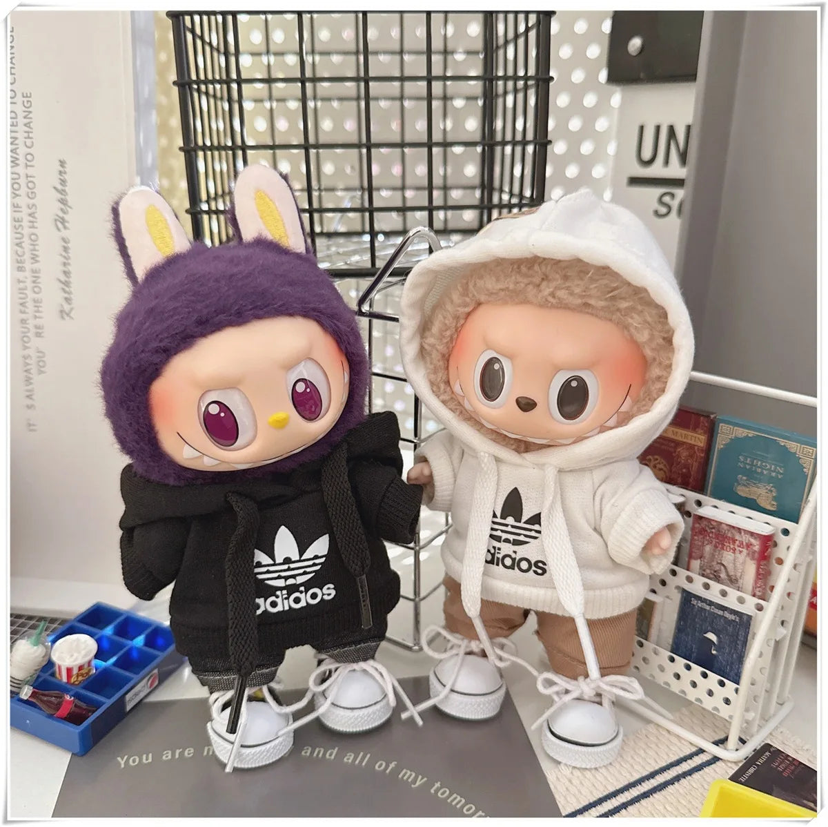 Korean Idol Style Doll Outfit – Labubu V1/V2 Hoodie & Pants