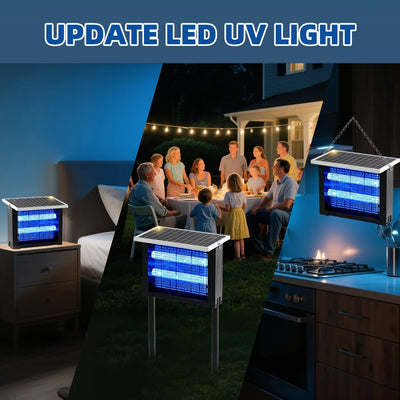 Powerful Solar Bug Zapper – Outdoor Rechargeable Mosquito Killer for Up to 2000 sq.ft