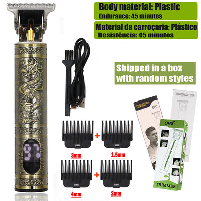 T9 Electric Hair Clipper – 0mm Precision Trimmer for Men