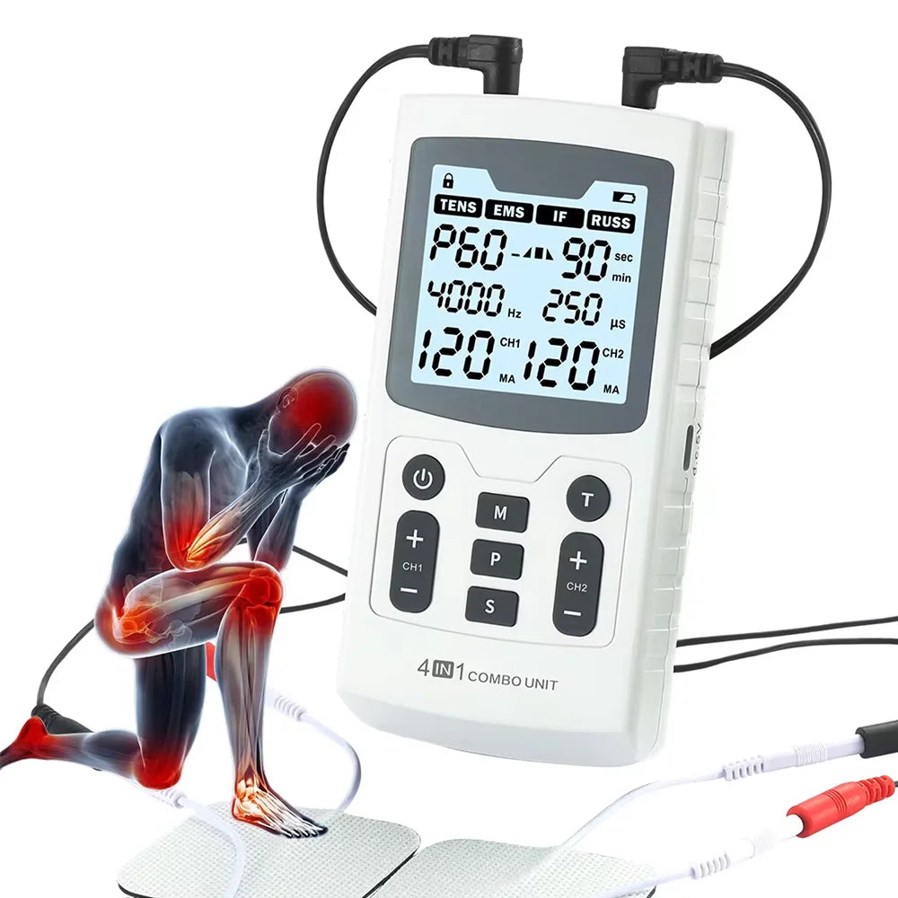 Electric Muscle Therapy Stimulator – High-Frequency IFT + RUSS + TENS + EMS Device