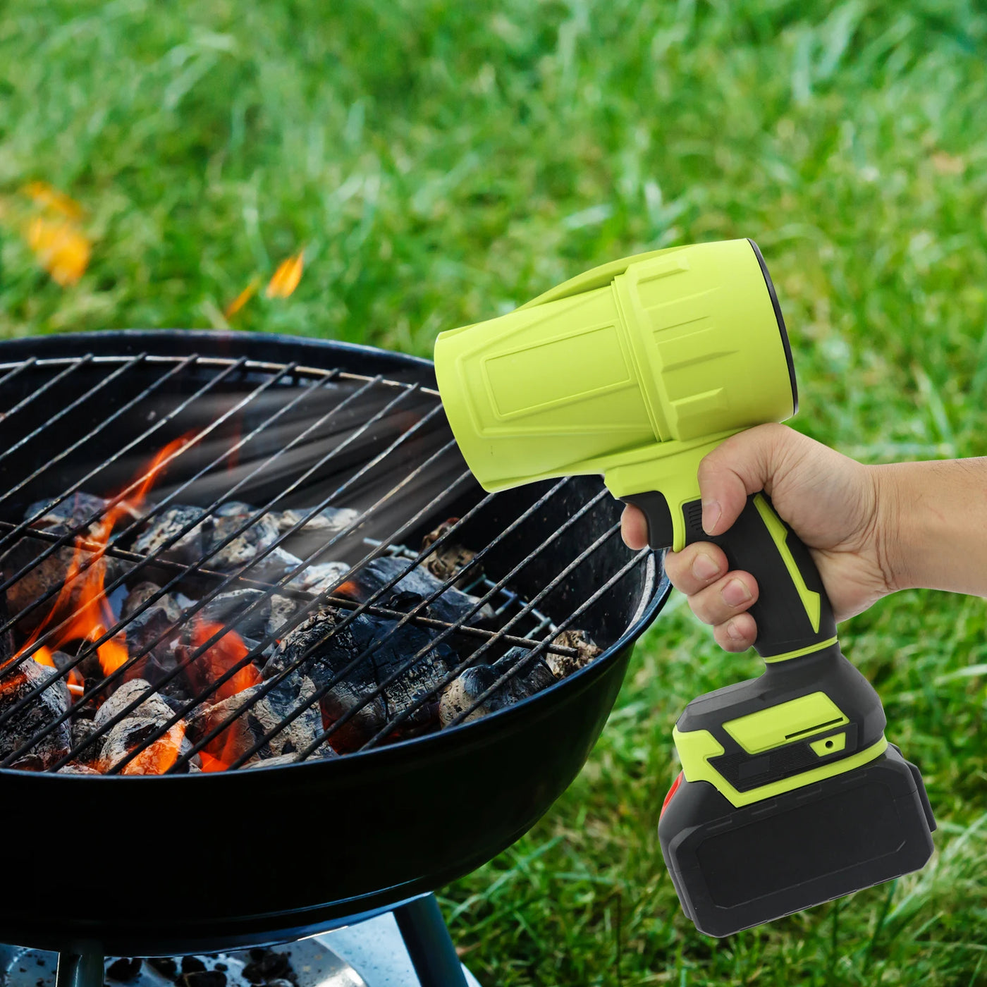 450W Portable Leaf Blower – Brushless Motor, Cordless Dust Cleaner with 21,000 RPM Power & Dual Lithium Batteries