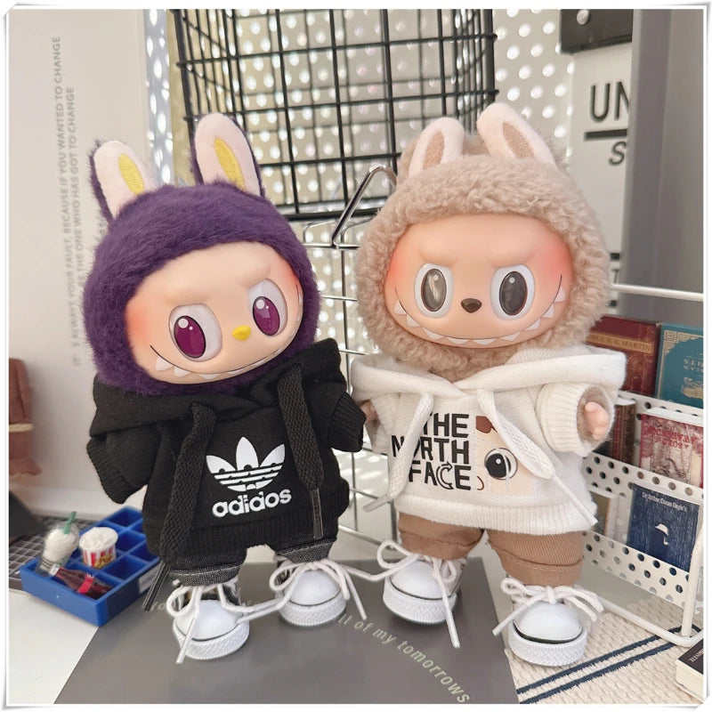 Korean Idol Style Doll Outfit – Labubu V1/V2 Hoodie & Pants