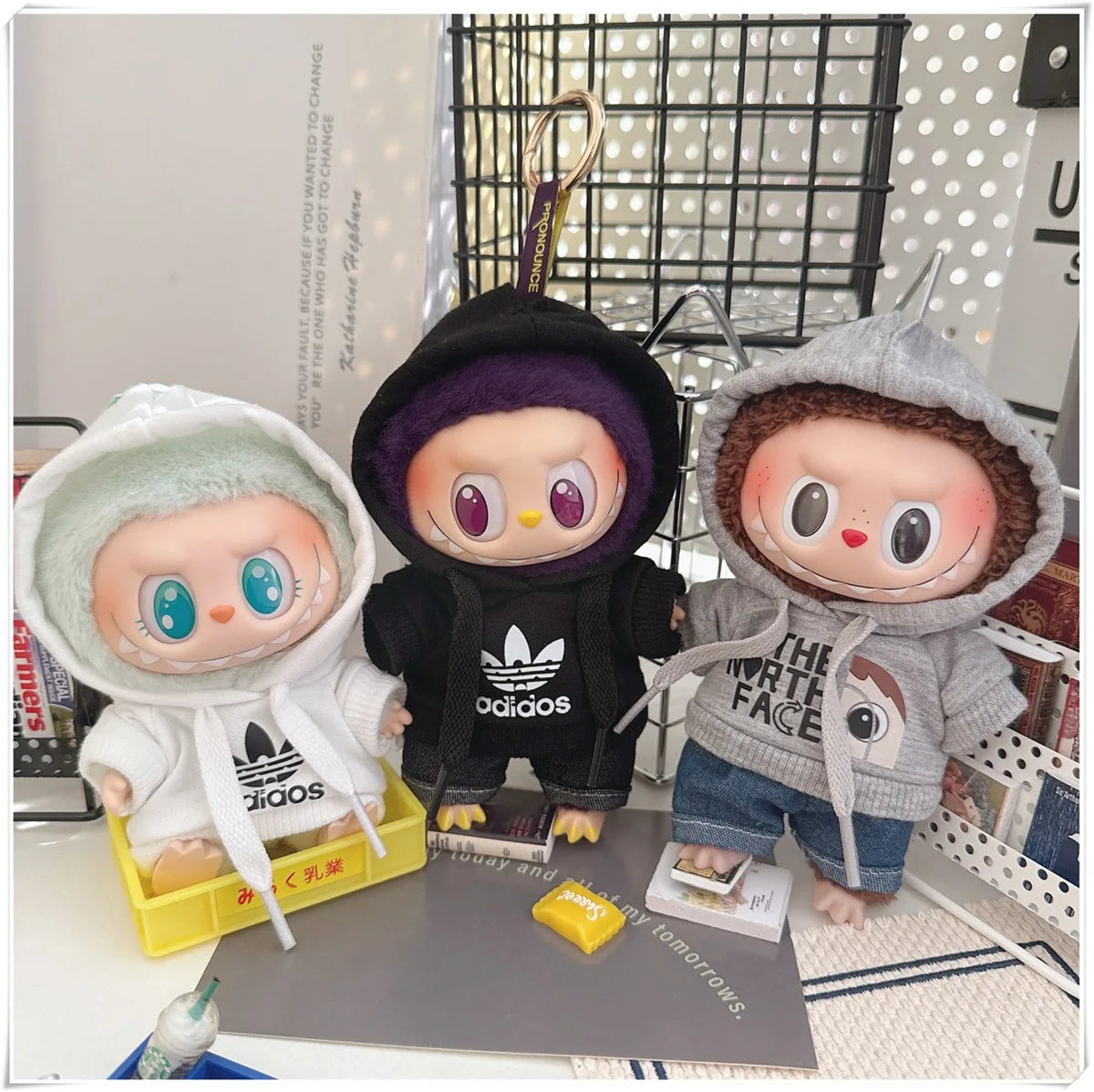 Korean Idol Style Doll Outfit – Labubu V1/V2 Hoodie & Pants