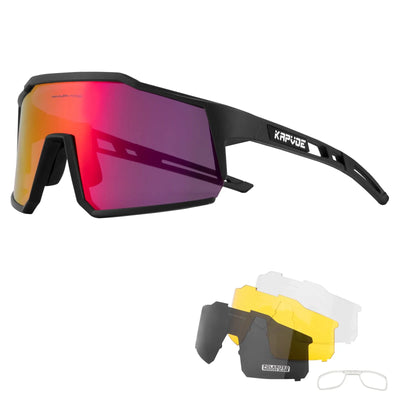 Kapvoe Polarized Cycling Glasses – UV400 Ultra-Light TR90 Sports Eyewear for Road & MTB