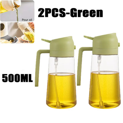 Olive Oil Sprayer – Plastic Oil & Vinegar Bottle with Brush
