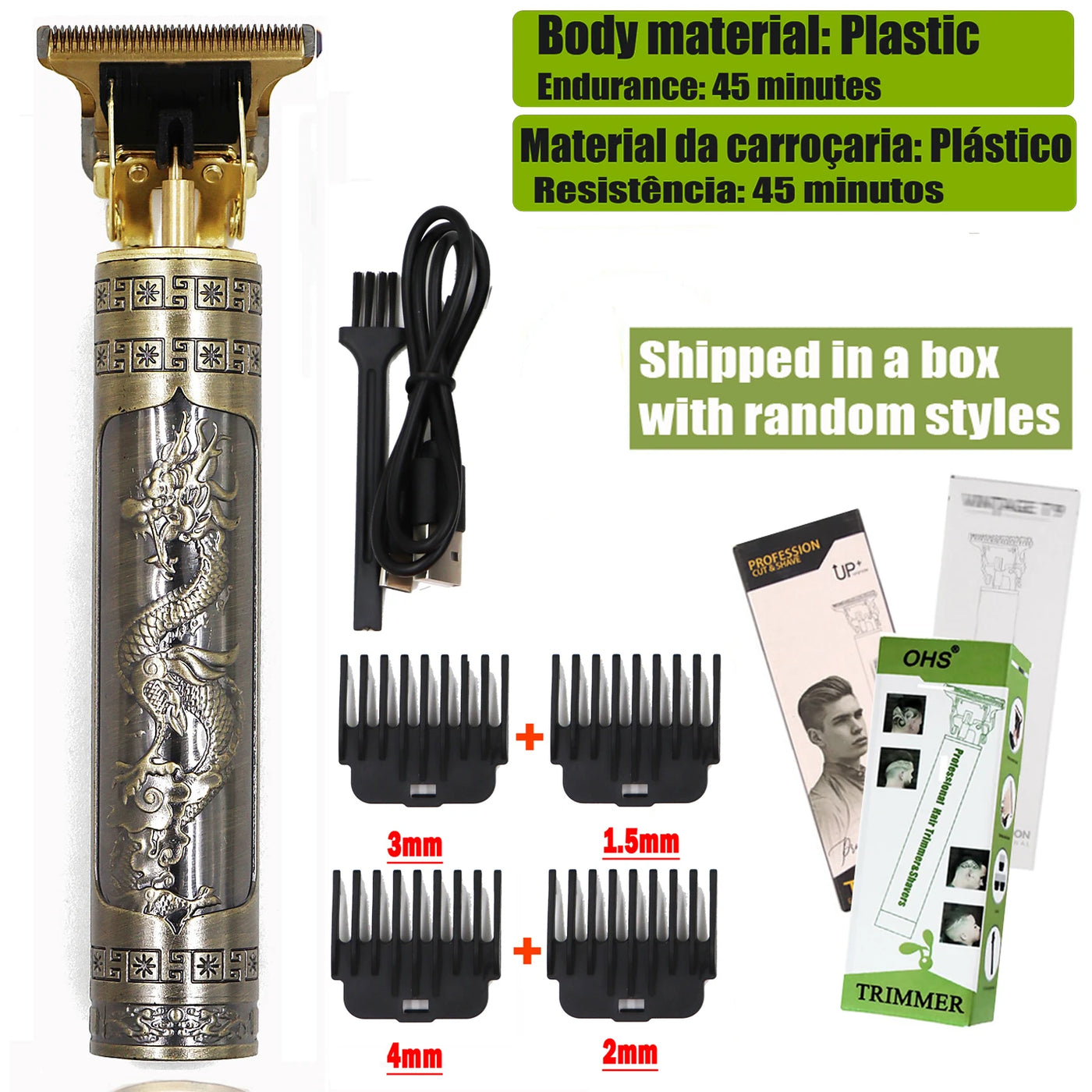 T9 Electric Hair Clipper – 0mm Precision Trimmer for Men
