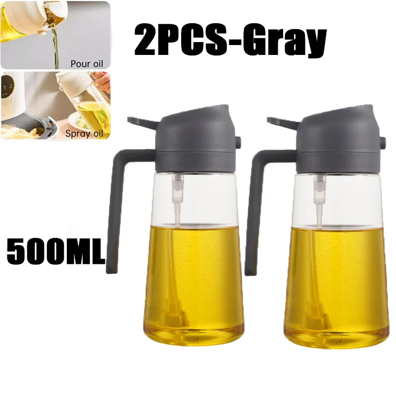 Olive Oil Sprayer – Plastic Oil & Vinegar Bottle with Brush