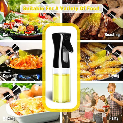 Olive Oil Sprayer – Plastic Oil & Vinegar Bottle with Brush