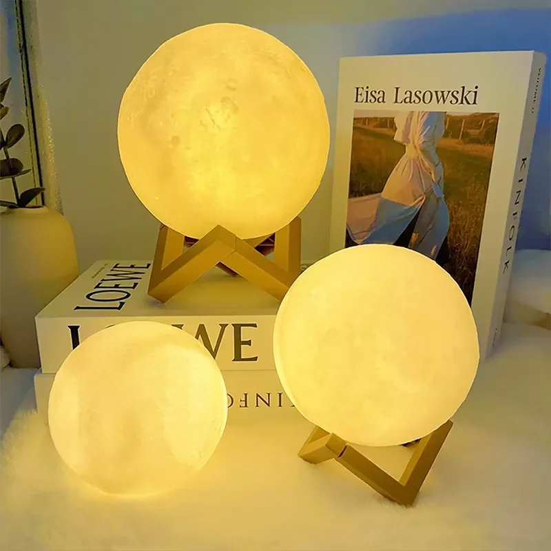 Galaxy Moon Lamp – 3D LED Night Light for Bedroom & Gifts