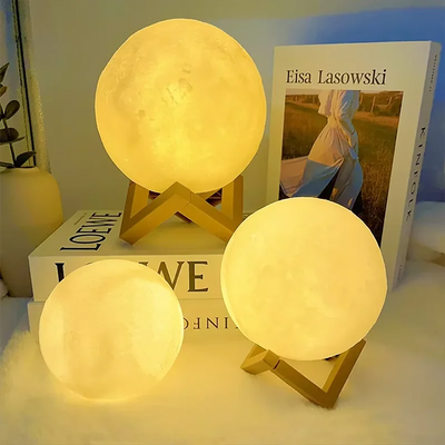 Galaxy Moon Lamp – 3D LED Night Light for Bedroom & Gifts