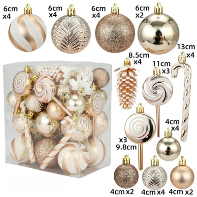 Christmas Ball Ornament Set – 29/36/40pcs Red, Gold & Silver Hanging Tree Decorations (2024 Edition)