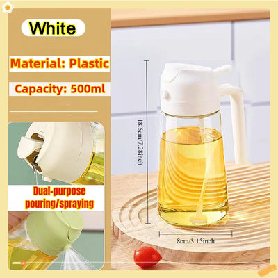 Olive Oil Sprayer – Plastic Oil & Vinegar Bottle with Brush