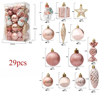 Christmas Ball Ornament Set – 29/36/40pcs Red, Gold & Silver Hanging Tree Decorations (2024 Edition)