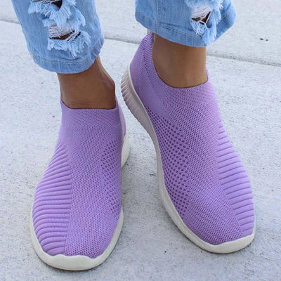 Women’s Slip-On Breathable Sneakers – Lightweight Casual Vulcanized Shoes