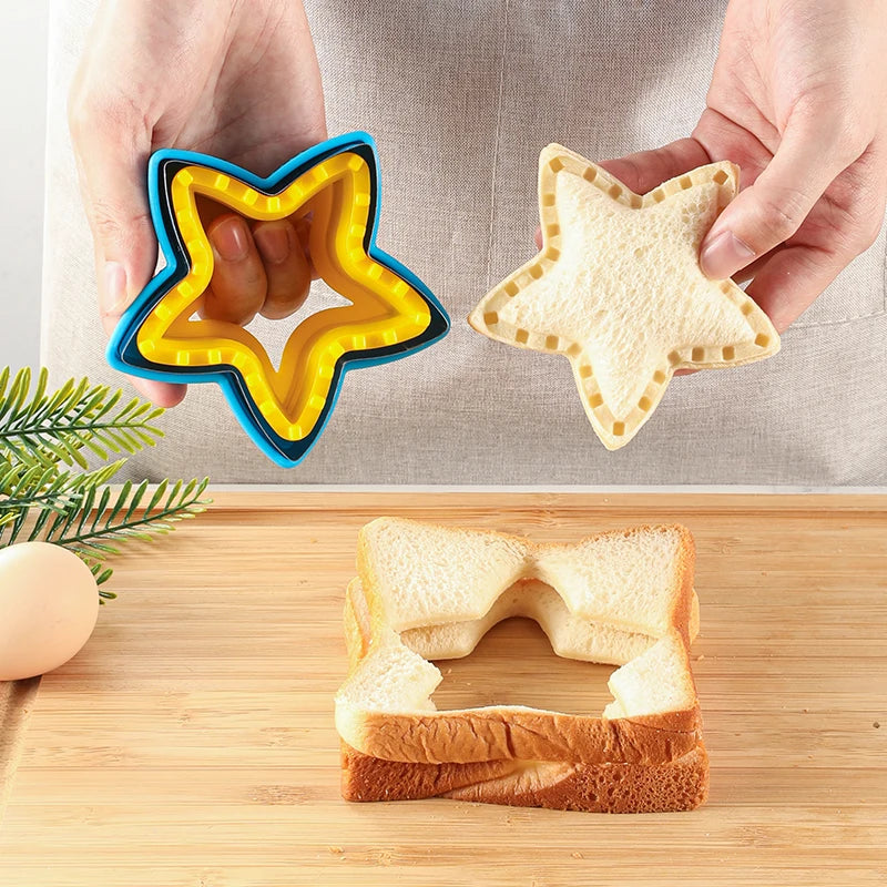 Sandwich Cutter & Sealer Set – Creative Biscuit & Bread Cutting Mold for Home Baking