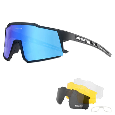 Kapvoe Polarized Cycling Glasses – UV400 Ultra-Light TR90 Sports Eyewear for Road & MTB