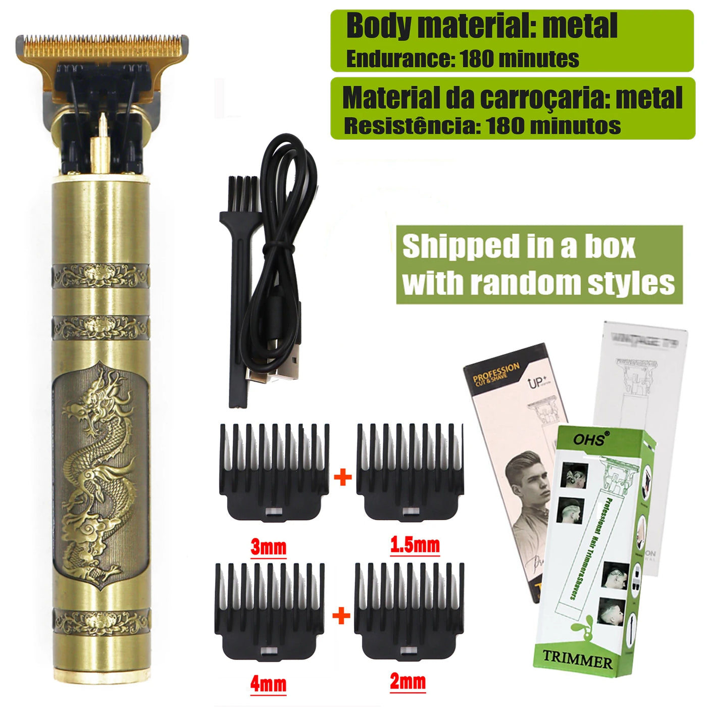 T9 Electric Hair Clipper – 0mm Precision Trimmer for Men