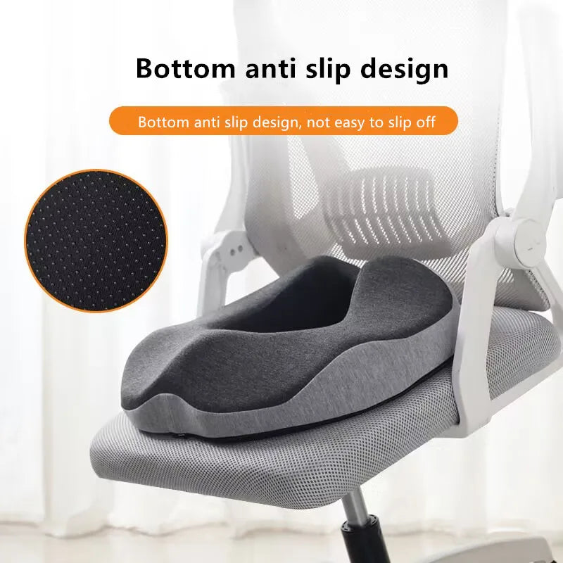 Ergonomic Memory Foam Donut Seat Cushion – Pain Relief for Tailbone, Hemorrhoids & Sciatica