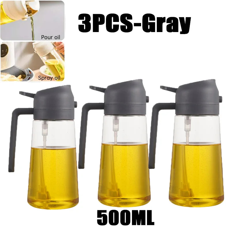 Olive Oil Sprayer – Plastic Oil & Vinegar Bottle with Brush