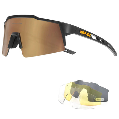 Kapvoe Polarized Cycling Glasses – UV400 Ultra-Light TR90 Sports Eyewear for Road & MTB
