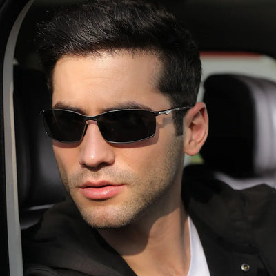 AORON Polarized Sunglasses – UV400 Anti-Glare Metal Frame Driving Shades for Men & Women