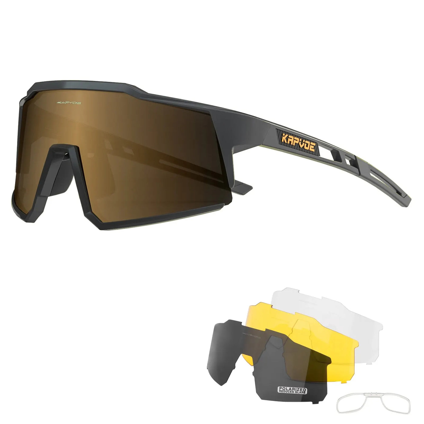Kapvoe Polarized Cycling Glasses – UV400 Ultra-Light TR90 Sports Eyewear for Road & MTB