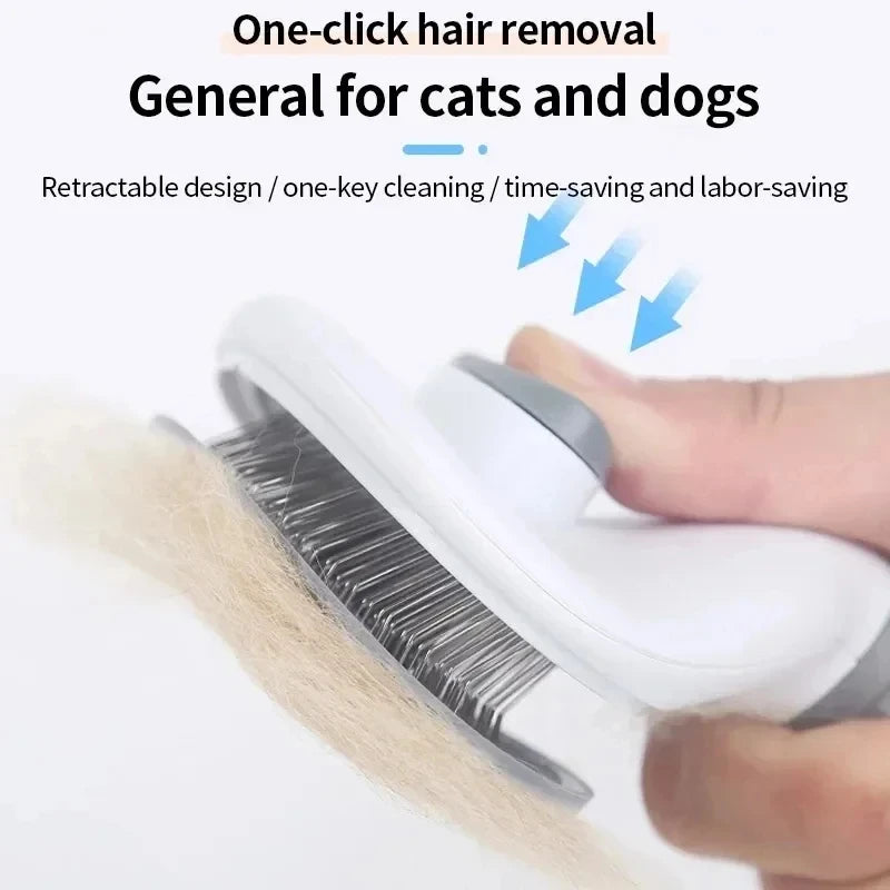 Self-Cleaning Pet Hair Brush – Grooming Comb for Dogs & Cats