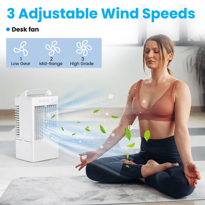 Portable Mini Air Cooling Fan – USB Desktop Fan with Water & Ice Cooling for Home, Office & Bedroom