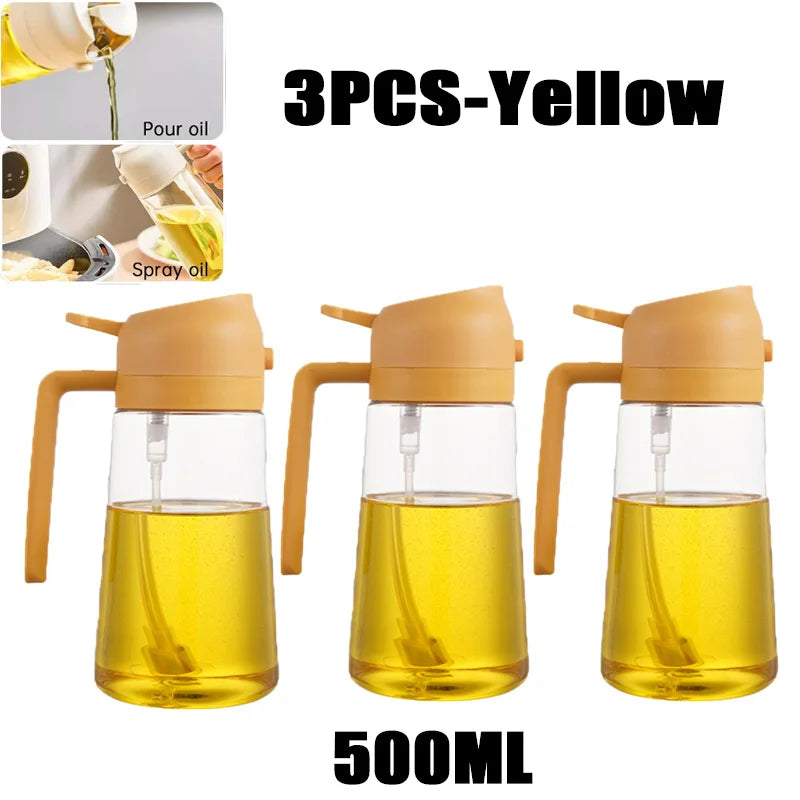 Olive Oil Sprayer – Plastic Oil & Vinegar Bottle with Brush