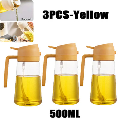 Olive Oil Sprayer – Plastic Oil & Vinegar Bottle with Brush