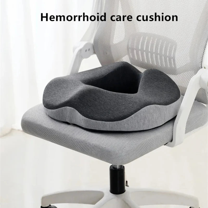 Ergonomic Memory Foam Donut Seat Cushion – Pain Relief for Tailbone, Hemorrhoids & Sciatica