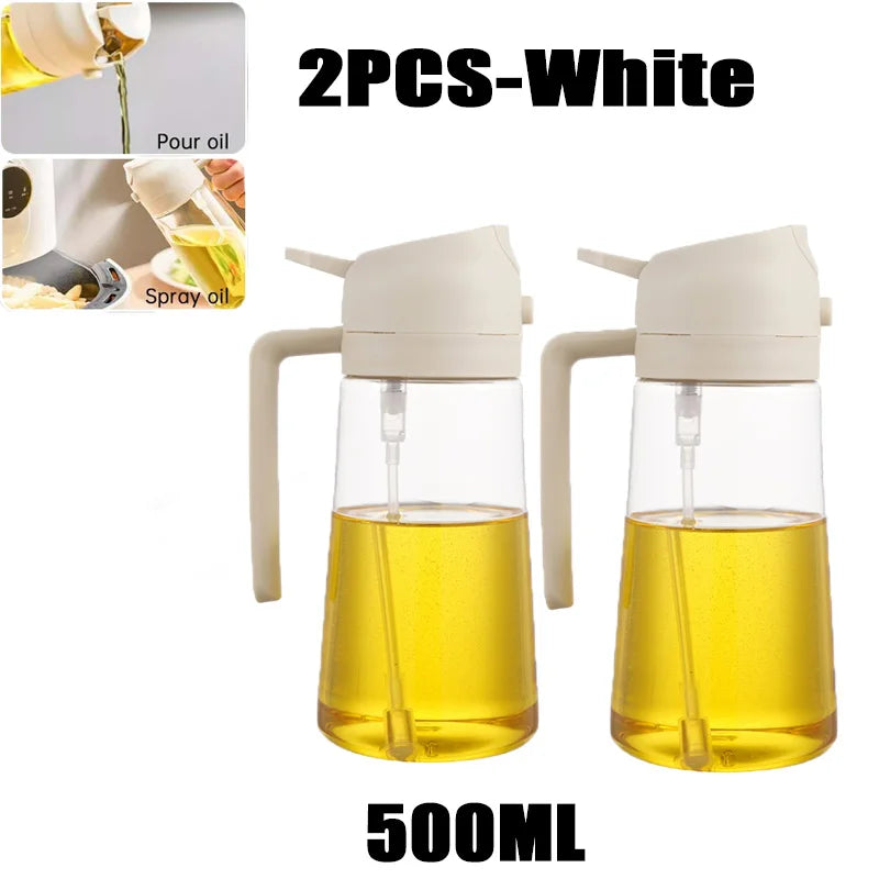 Olive Oil Sprayer – Plastic Oil & Vinegar Bottle with Brush
