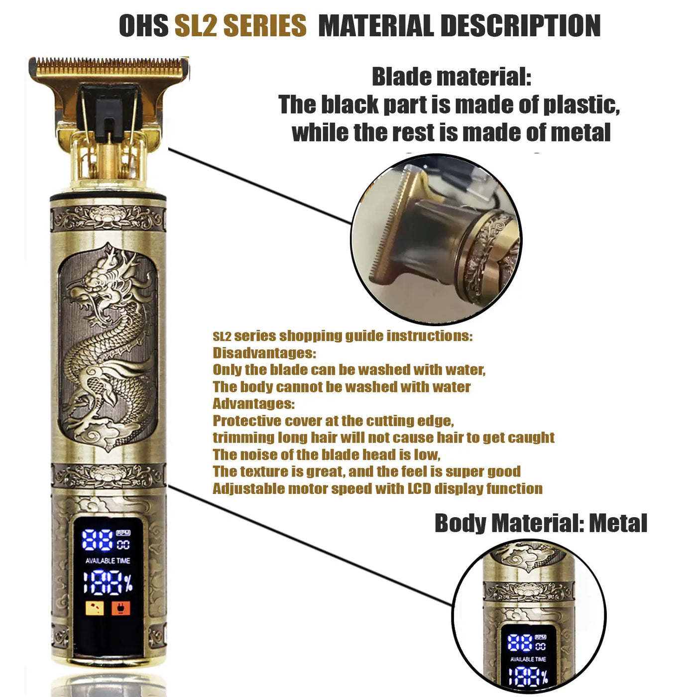 T9 Electric Hair Clipper – 0mm Precision Trimmer for Men