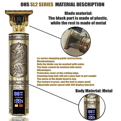 T9 Electric Hair Clipper – 0mm Precision Trimmer for Men