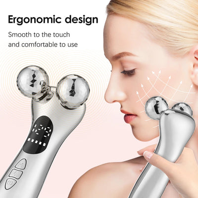 Electric Microcurrent Facial Massager – LED Display Skin Tightening & Face Lift Device