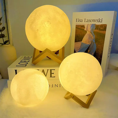 Galaxy Moon Lamp – 3D LED Night Light for Bedroom & Gifts
