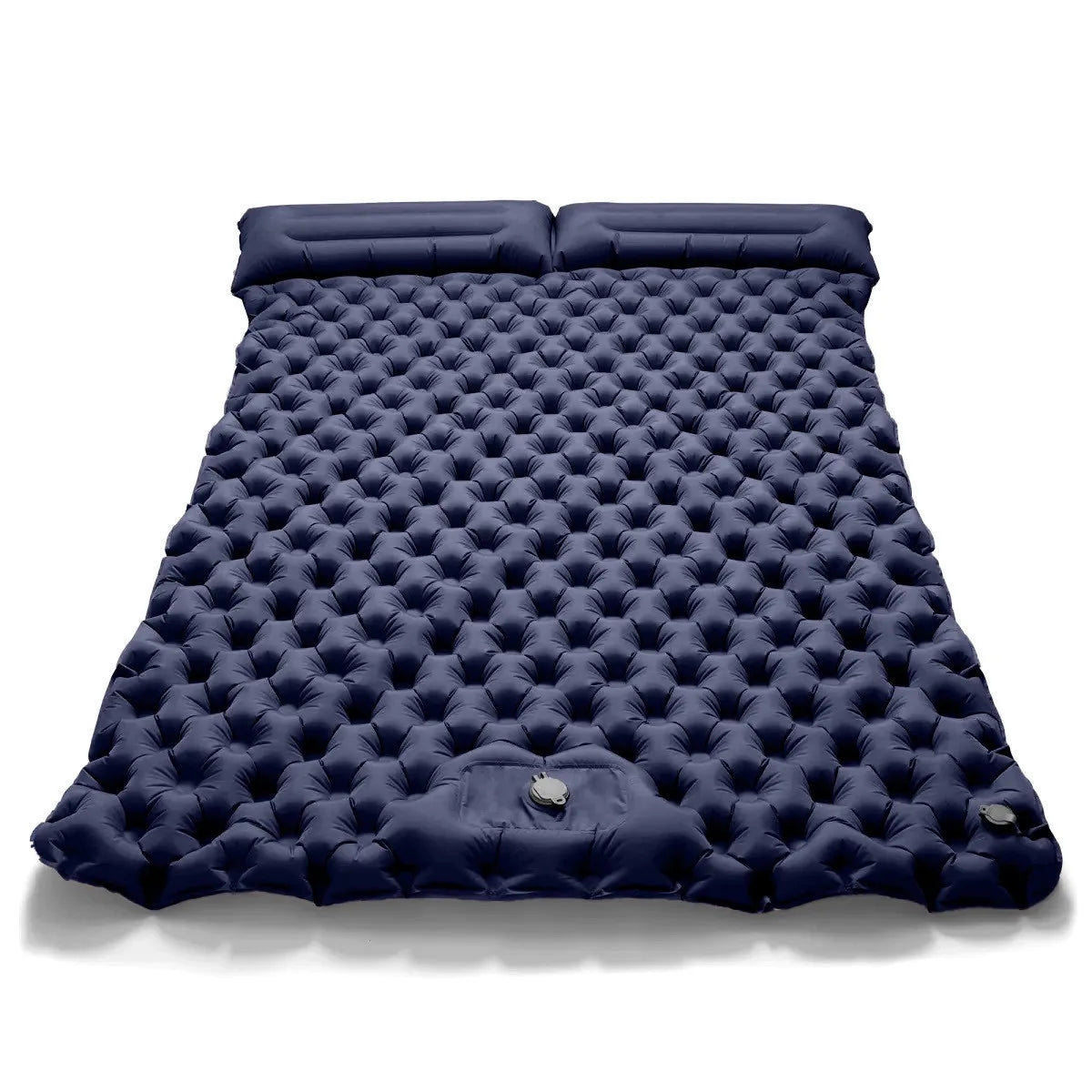 Outdoor Camping Double Inflatable Mattress – Extra Wide Ultralight Sleeping Pad with Built-In Pump