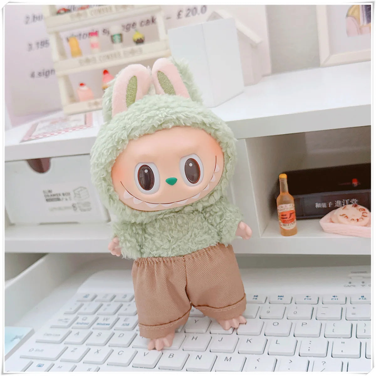 Korean Idol Style Doll Outfit – Labubu V1/V2 Hoodie & Pants