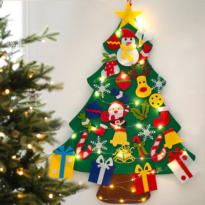DIY Felt Christmas Tree for Kids – Home Decoration with Removable Ornaments (2025 Xmas)