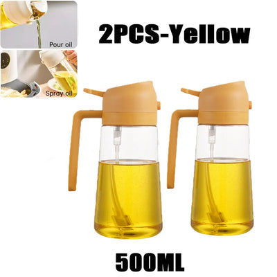 Olive Oil Sprayer – Plastic Oil & Vinegar Bottle with Brush