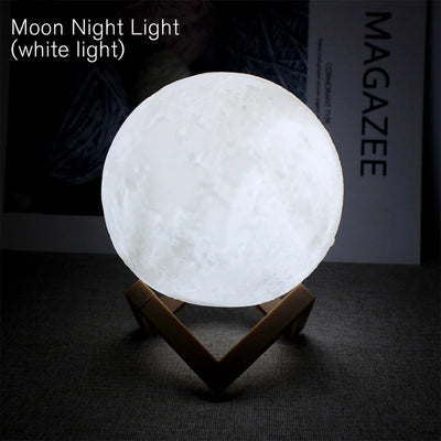 Galaxy Moon Lamp – 3D LED Night Light for Bedroom & Gifts