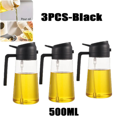 Olive Oil Sprayer – Plastic Oil & Vinegar Bottle with Brush
