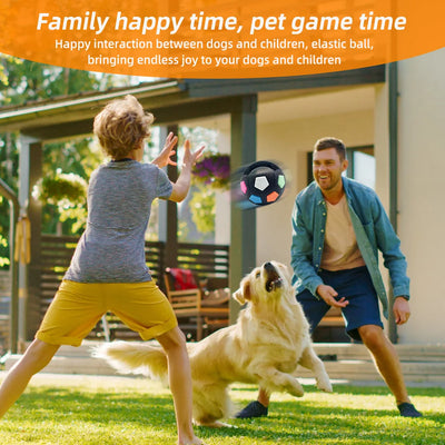 Football & Tennis Ball Dog Toy – Durable Rubber Squeaky Teething Ball for Outdoor Training