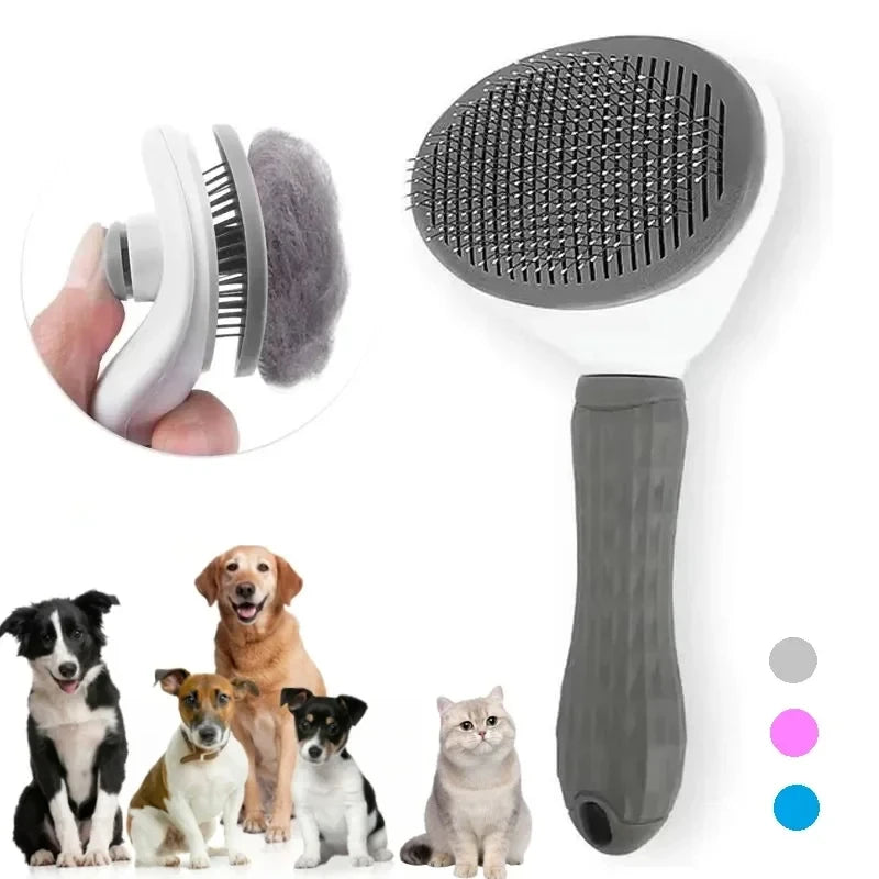 Self-Cleaning Pet Hair Brush – Grooming Comb for Dogs & Cats