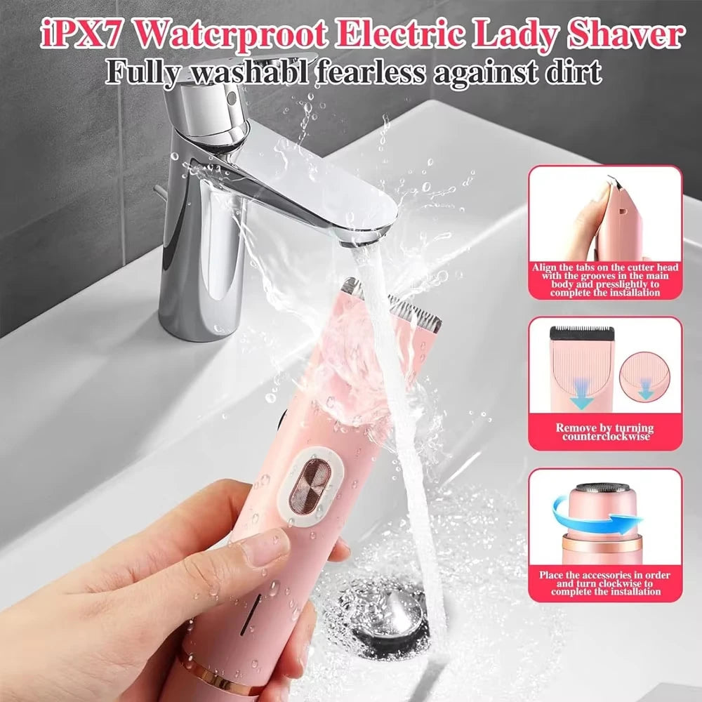 Electric Hair Remover for Women – Face, Body, Bikini & Underarm Epilator
